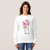 Sweatshirt Flamant rose à Chanter avec microphone (Devant entier)
