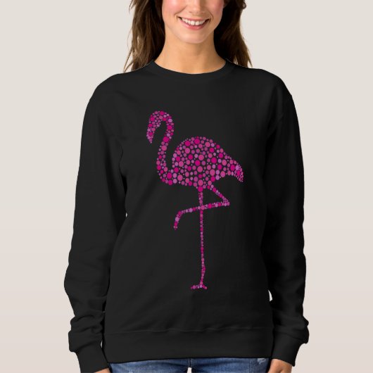 Sweatshirt Flamant Rose à Points Internationaux Jour du Point (Devant)