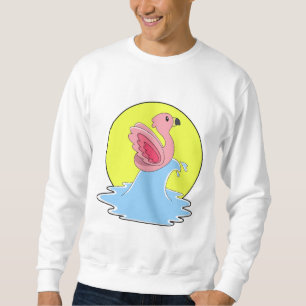 Sweatshirt Flamant rose à Surfing on Water