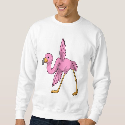 Sweatshirt Flamant rose à Yoga Exercice d'étirement (Devant)