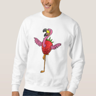 Sweatshirt Flamant rose aux fraises