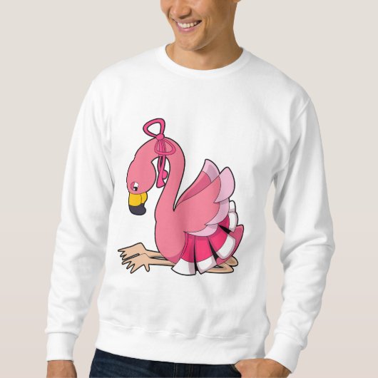 Sweatshirt Flamant rose avec ruban (Devant)