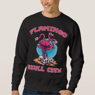 Sweatshirt Flamant rose Crâne Crew Halloween Costume Zombie