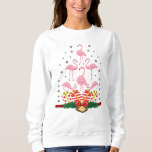 Sweatshirt Flamant rose de Noël festif