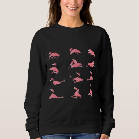 Sweatshirt Flamant rose de yoga (Devant)