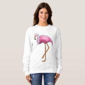 Sweatshirt Flamant rose en mariée voilée (Devant entier)