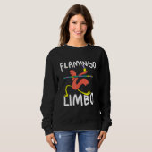 Sweatshirt Flamant rose Limbo Dance Beach Vacances d'été vaca (Devant entier)