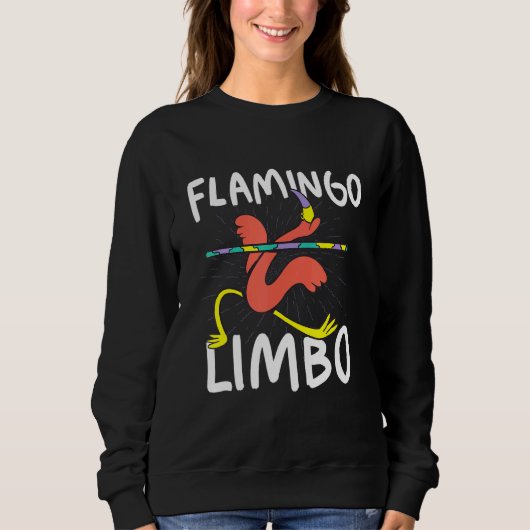 Sweatshirt Flamant rose Limbo Dance Beach Vacances d'été vaca (Devant)