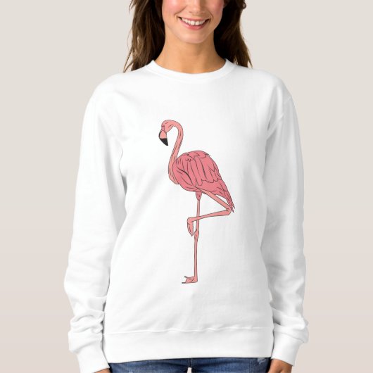 Sweatshirt Flamant rose rose (Devant)