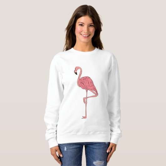 Sweatshirt Flamant rose rose (Devant entier)