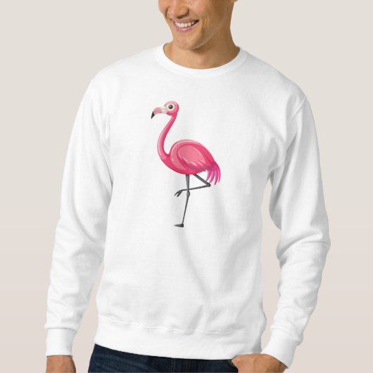 Sweatshirt Flamant rose rose Bird-89686 (Devant)