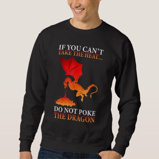 Sweatshirt Flame de dragon cool Speying Flying Mythical Creat (Devant)