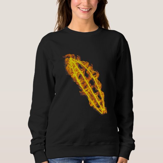 Sweatshirt Flames Fire Surfboard Surfboard Surfboard Surfboar (Devant)