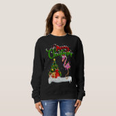 Sweatshirt Flamingo Bird   Xmas Decoration Santa Flamingo Chr (Devant entier)
