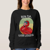 Sweatshirt Flamingo Unpunctual Bin Da Peut-être (Devant)