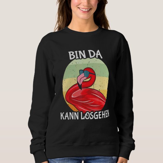 Sweatshirt Flamingo Unpunctual Bin Da Peut-être (Devant)