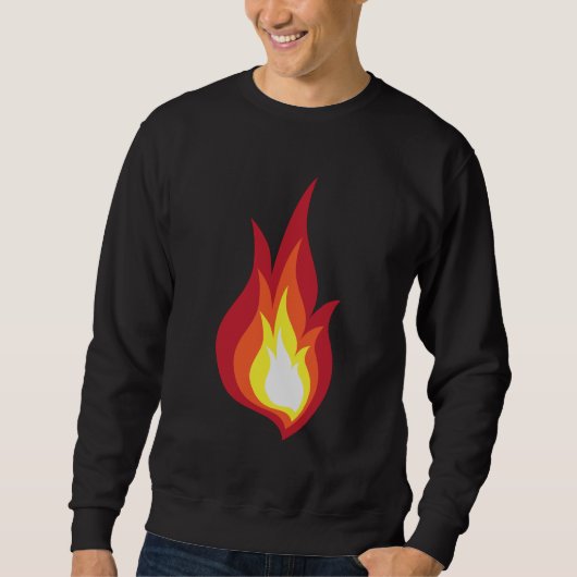 Sweatshirt Flamme de costume du feu - elle rougeoie des feux (Devant)