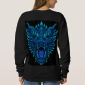 Sweatshirt Flammes bleues de la tête de dragon féroce - Fant (Dos)