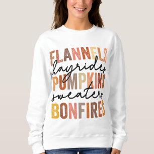 Sweatshirt Flannels Hayrides Citrouille Sweaters Vintages Bon