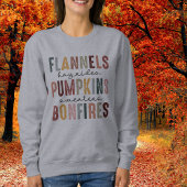 Sweatshirt Flannes, Pumkins, Hayrides, Bonfires, Automne