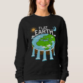 Sweatshirt FLAT Earth Retro Flat Earther Designs Present (Devant)