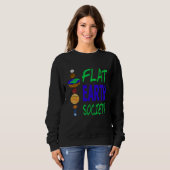 Sweatshirt FLAT EARTH Society Retro Flat Earther Designs Pres (Devant entier)