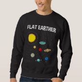 Sweatshirt Flat Earther Flat Earth Map Conspiracy  1 (Devant)