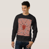 Sweatshirt Flèches de coeur faites main. (Devant entier)