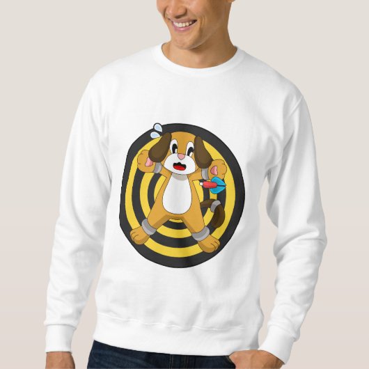 Sweatshirt Fléchettes de fléchettes de chien tableau de fléch (Devant)