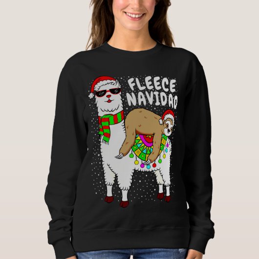 Sweatshirt Fleece Feliz Navidad Sloth (Devant)