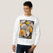 Sweatshirt Fleur avec devis (Devant entier)