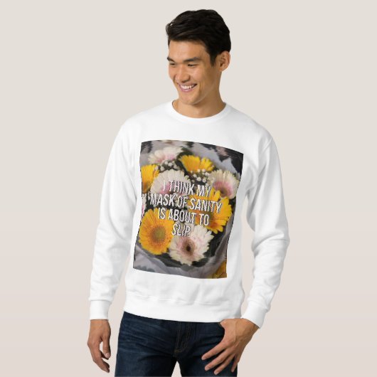 Sweatshirt Fleur avec devis (Devant entier)