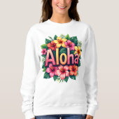Sweatshirt Fleur d'Aloha hawaïen (Devant)