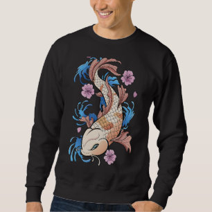 Sweatshirt Fleur de cerisier vintage I Poisson japonais I Koi