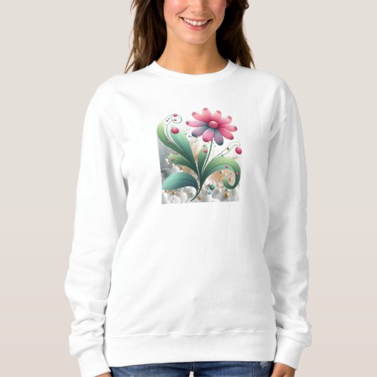 Sweatshirt Fleur de Fantaisie en Croissance (Devant)