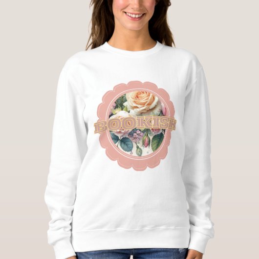 Sweatshirt Fleur de feuillage dans un style littéraire (Devant)