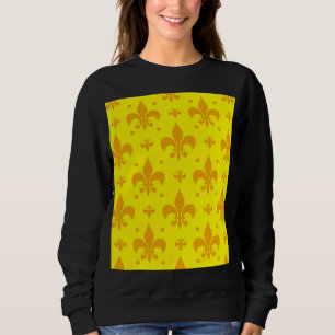 Sweatshirt Fleur de lis Motif jaune