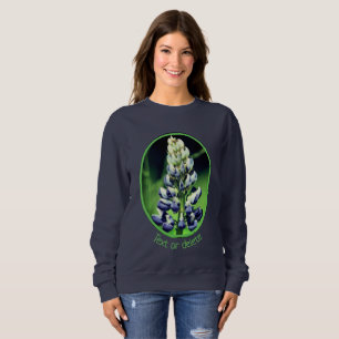 Sweatshirt Fleur de lupine pourpre à un seul Wild Personnalis