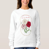 Sweatshirt Fleur de naissance personnalisée Janvier Anniversa (Devant)