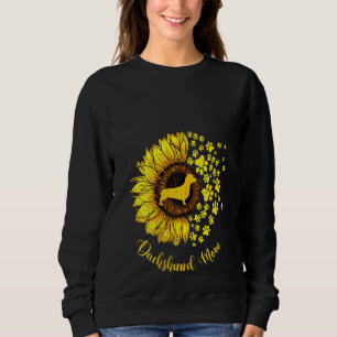 Sweatshirt Fleur de tournesol Dachshund Maman Amoureux des ch