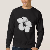 Sweatshirt Fleur d'Hibiscus d'Hawaii blanc (Devant)