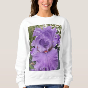 Sweatshirt Fleur d'Iris Fleurs Violet Lavande Lilas Floral