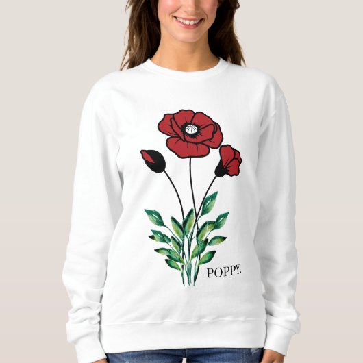 Sweatshirt Fleur du mois de naissance Août Popot (Devant)