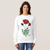 Sweatshirt Fleur du mois de naissance Août Popot (Devant entier)