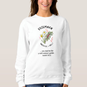 Sweatshirt Fleur du mois de naissance DÉCEMBRE Christian