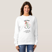 Sweatshirt Fleur du mois de naissance JANVIER Christian (Devant entier)