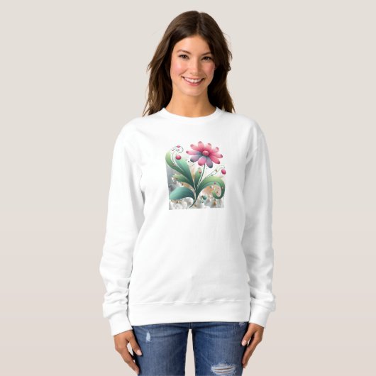 Sweatshirt Fleur en croissance de Whimsy (Devant entier)