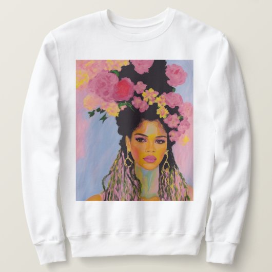Sweatshirt Fleur Féminine Douce (Design devant)
