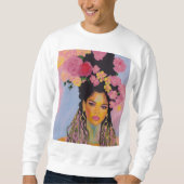 Sweatshirt Fleur Féminine Douce (Devant)