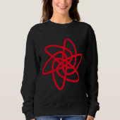 Sweatshirt Fleur géométrique 05 - Rouge (Devant)